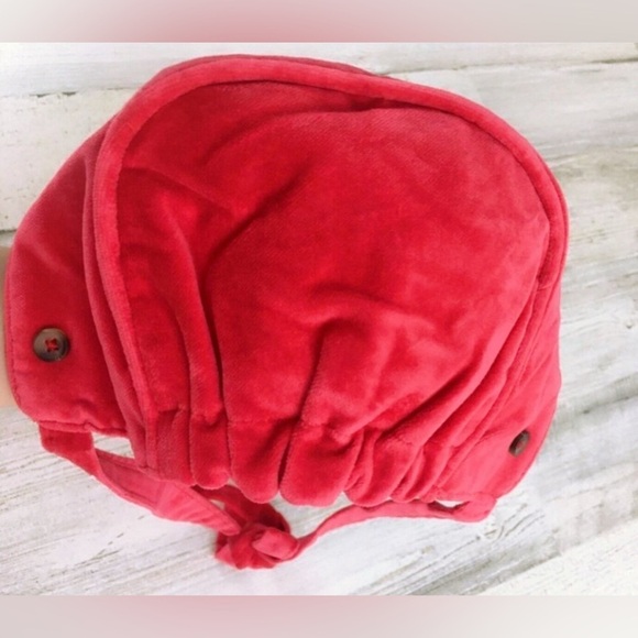 The Beaufort Bonnet Company Barringer Bonnet Richmond Red Velveteen S 3-6m NWT - Picture 5 of 12